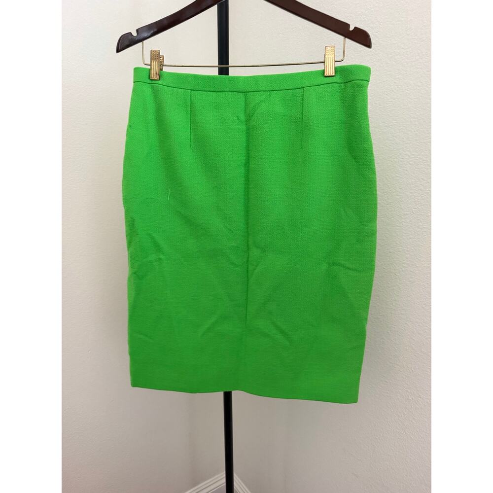 New Ripetta 100% wool green pencil skirt sz 8 $760 - Picture 3 of 4
